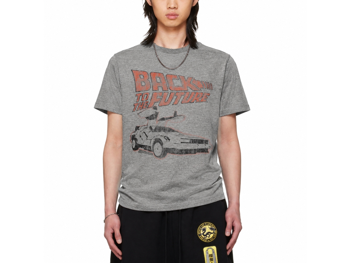 Rockinstone Back To The Future Movie My Other Car Heather Graphite Adult T-shirt Size:s