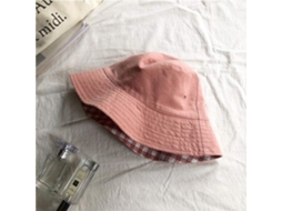 Chapéus de Pescador Unissex, Xadrez Dupla Face, Proteção Solar, Estilo Casual | S/MARCA