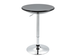 Mesa de bar redonda, tampo giratório, altura ajustável, base de aço, Φ61x76 cm, preta E TOWN COMMERCE GMBH