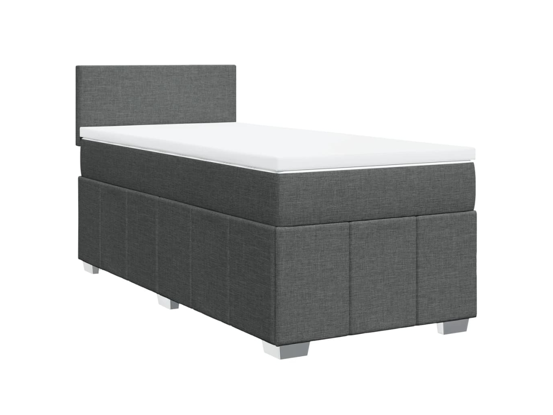 Box Spring Bed, Box Spring Beds Vidaxl Cinzeto Tecido (100  X  200  Cm)