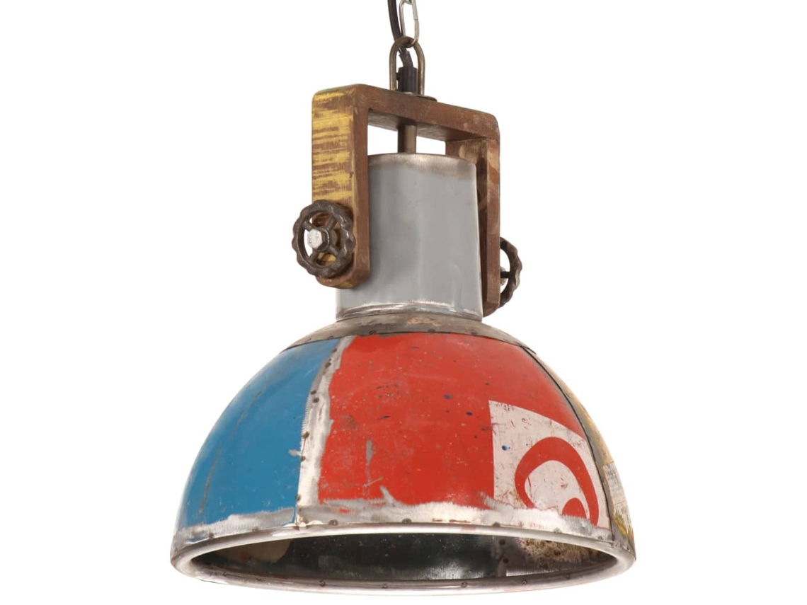 Candeeiro Suspenso Industrial Redondo 25w 30 Cm E27 Multicor Lovely Home