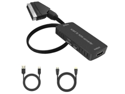 Conversor Scart para Hdmi com cabo Hdmi Full Hd 720p/1080p Conversor de áudio e vídeo para monitor Hdtv N64 Projetor Wii STB Vhs Yizhood