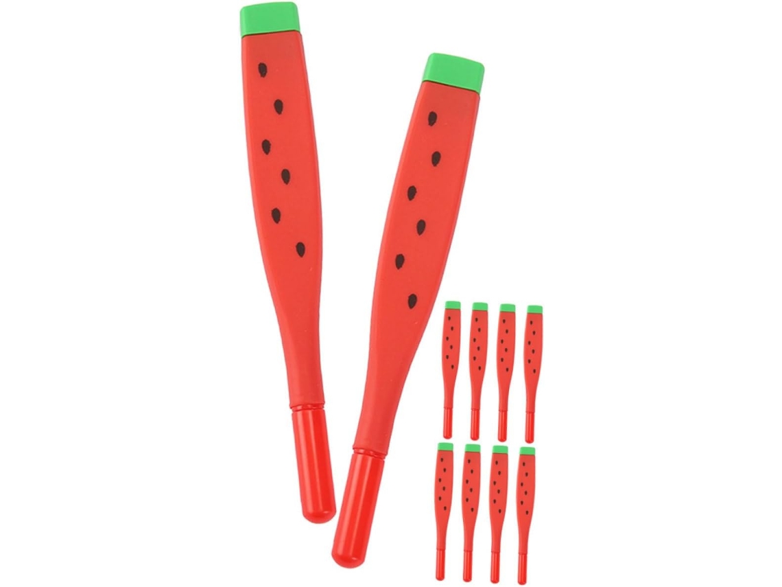 Conjunto De 10 Canetas Em Gel Com Estampa Melancia, Artigos Papelaria