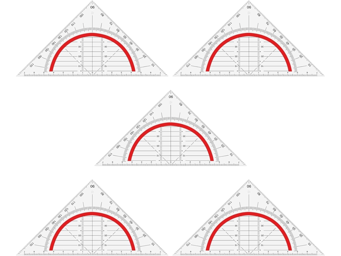 Lurelia Régua Transparente Multifuncional Resistente 11 Cm 5 X 11 Cm Plástico Para Desenho Técnico E Geometria