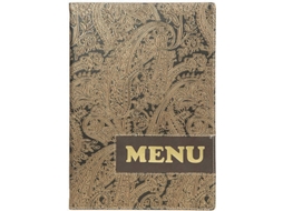 Suporte para Menu SECURIT MC-DRA4-PAISLEY em Pele