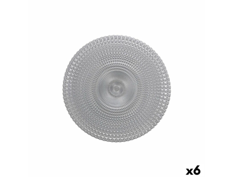 Prato De Jantar Alfares Alfares (vidro Prateado Ø 31 Cm)