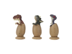 Ats 3 Peças Modelo de Ovos de Dinossauro com Base Brinquedo Educativo Presente Decoração para Crianças