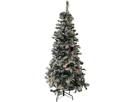 Árvore de Natal Nevada com Pinhas e Bagas 748 Ramos H.210 Cm Sestriere GALILEO CASA