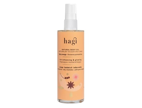 Golden Shimmer Sun Kissed Glow Oil Spiced Orange Scent, 100ml Hagi