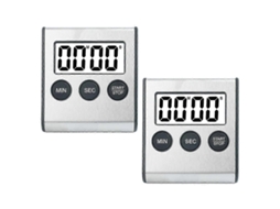 Conjunto De 2 Temporizadores Digitais De Cozinha, Base Magnética, Para Cozinhar, Assar E Controlar O Tempo Em Tarefas Domésticas