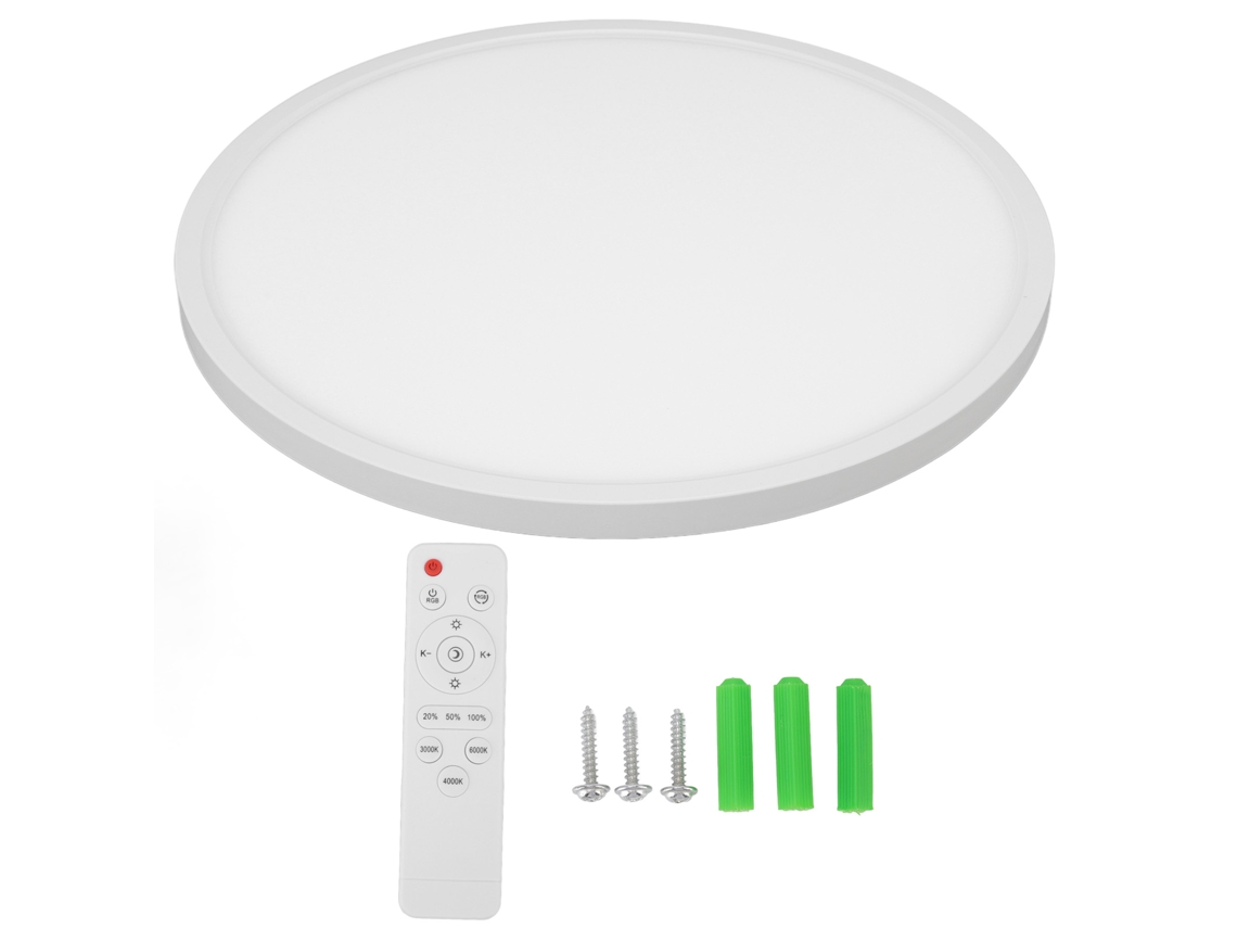 Rebe-luz De Teto Embutida Led De 11,4 Polegadas, Regulável, 3 Modos Rgb, Impermeável, Redonda, 110‑240v Para Quarto