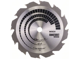 Disco de Serra Circular BOSCH Construct Madeira 184x16x2.6 mm - 12