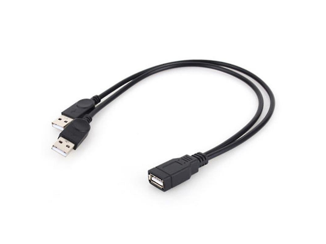 Novo Cabo Extensor Divisor Em Y Usb 2.0 Com 1 Conector Fêmea Para 2 Machos Para Sincronização De Dados E Carregamento Hfmqv Aquaforge