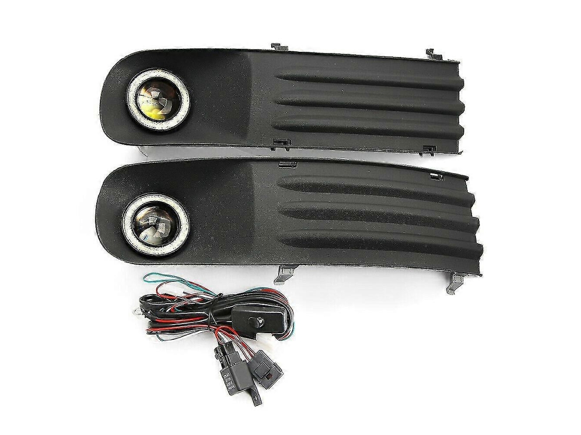 Lâmpadas Para Névoa Do Carro Com Grilles Angel Eye E Cabo Compatível Com Transporter T5 T28 T30 2003 2009