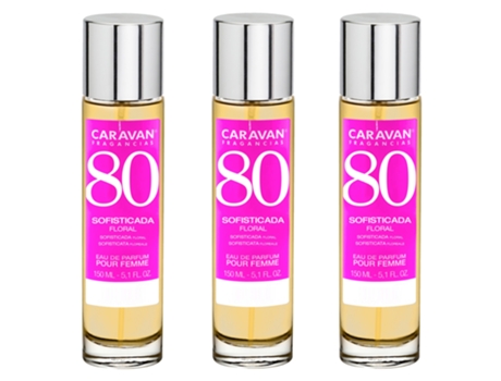 3X Perfume Feminino Nº80 150Ml CARAVAN