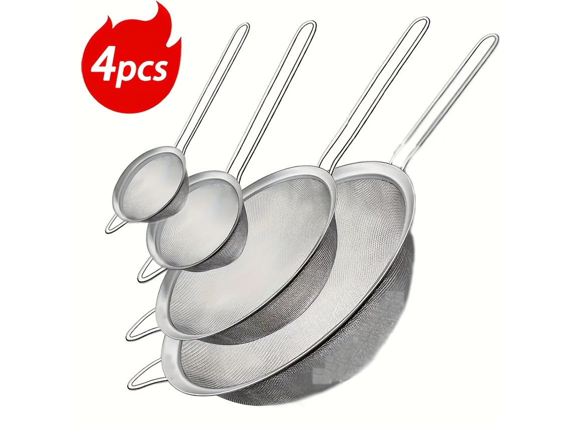 Conjunto de 4 Filtros de Aço Inoxidável Resistentes e Fáceis de Limpar STELASPLEN