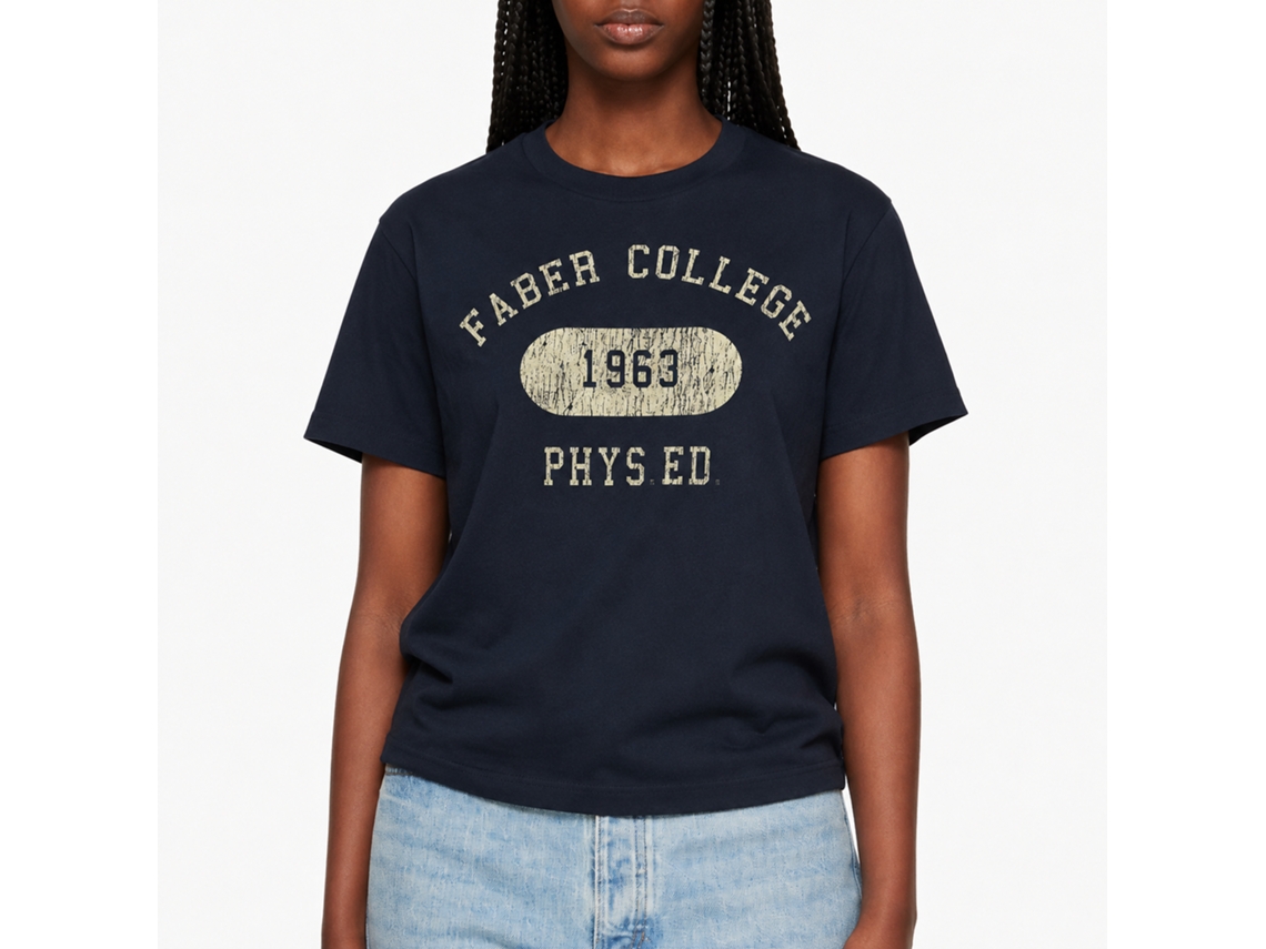 Rockinstone Animal House Movie Faber Phys Ed Navy Adult T-shirt Size:m