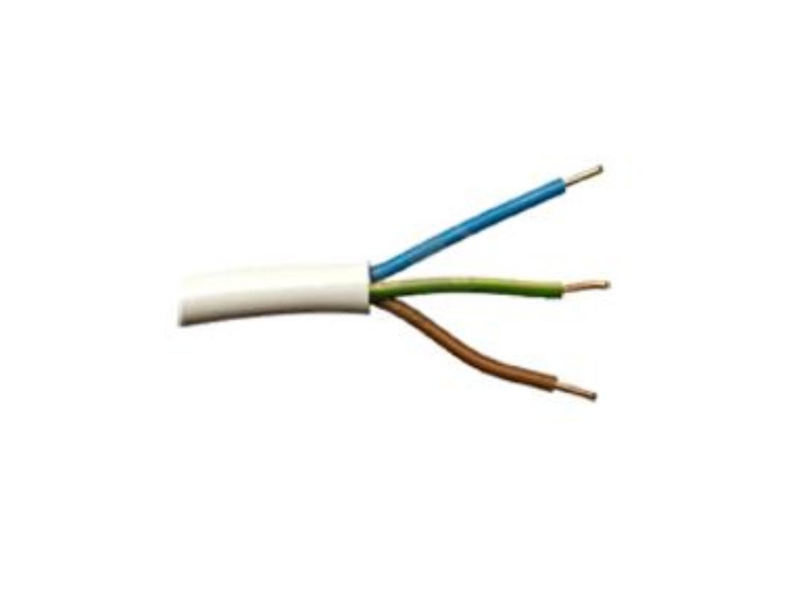 Manguera electrica 3x1mm  blanca rollo 100mt.