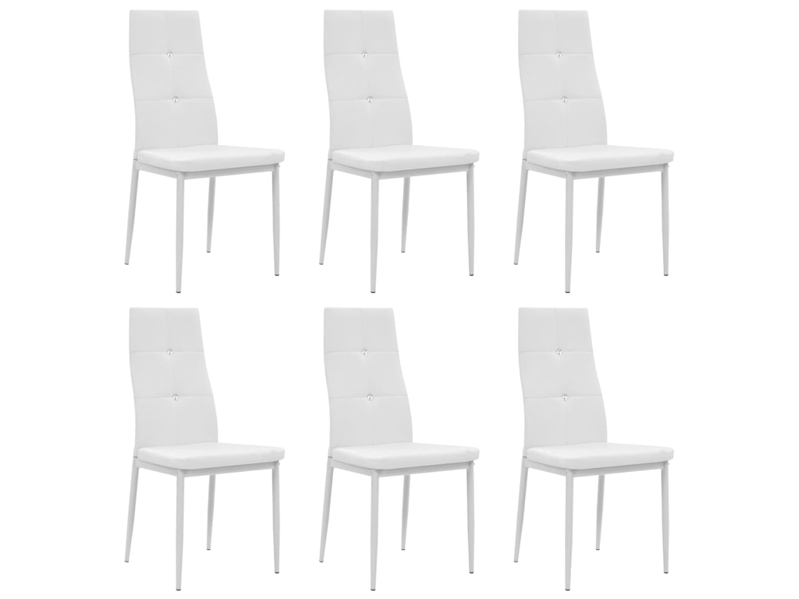 Dining Chair, Dining Chairs Vidaxl Branco Couro Artificial (n/a)