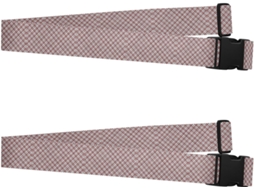 Conjunto De 2 Cintas Bagagem Resistentes E Ajustáveis, Com Estampa Quadriculada Em Vermelho, Preto E Branco, Manter