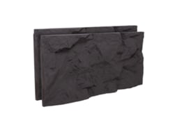 Rushmore Conjunto De 2 Painéis De Parede 3d Decorativos 120x60x9 Cm Efeito Pedra Em Pu Cinzento Antracite Frankystar