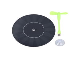Ventilador Solar Usb Carro 5w Silicone Monocristalino