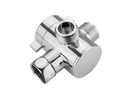 Adaptador T De 3 Vias Para Chuveiro Com Braço De Montagem Em 1/2"