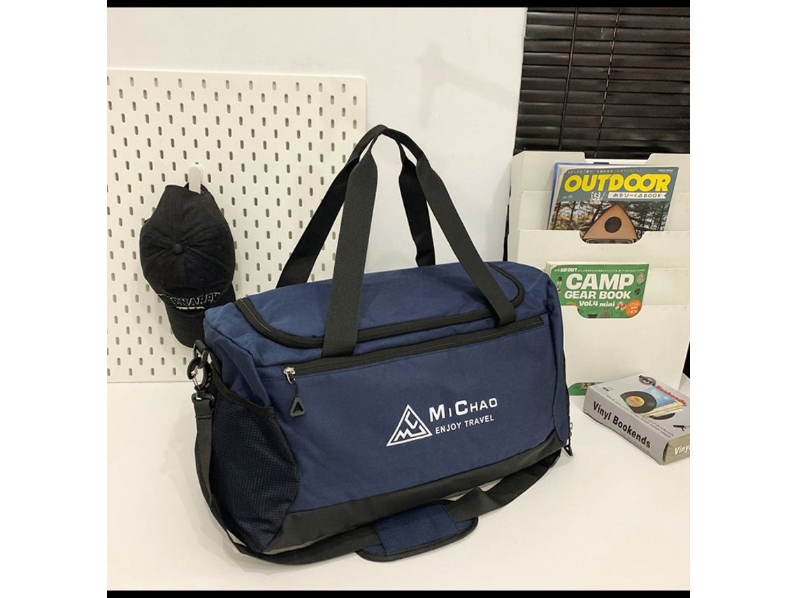 (azul) Mala De Viagem De Grande Capacidade, Leve E Casual, Com Divisórias Para Itens Secos E Molhados.