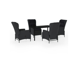 Garden Dining Set, Garden Dining Sets Vidaxl Cinzeto Rattan / Vime (140 Cm Table Length)
