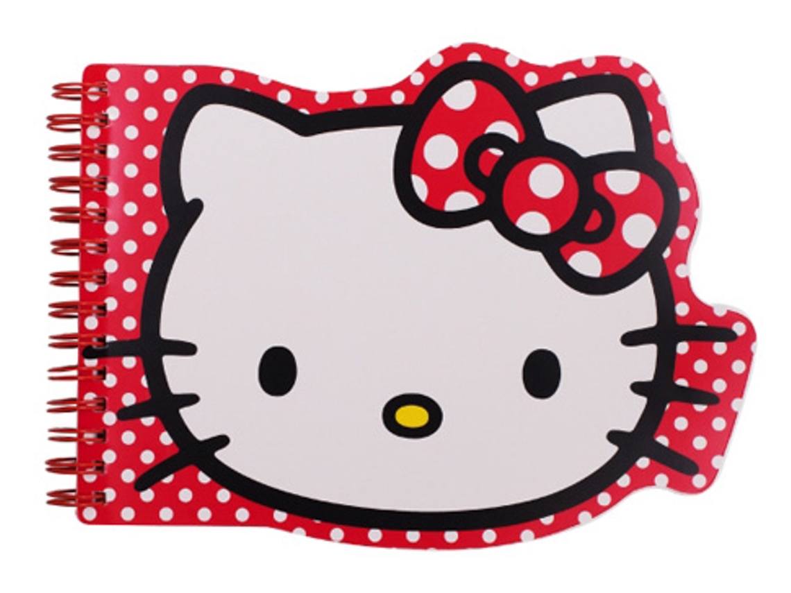 Bloco De Notas Espiral Hello Kitty Face