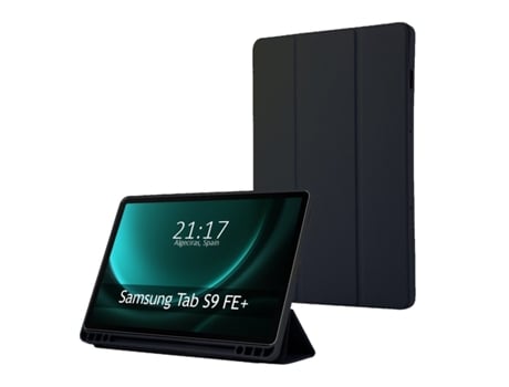 Capa TUMUNDOSMARTPHONE Smart Flip para Samsung Galaxy Tab S9 Fe Plus Preto