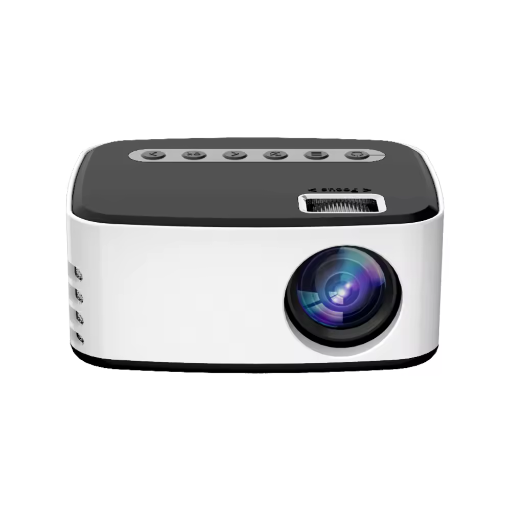 Projetor LCD HD portátil Slwomoose com miniprojetor que sincroniza a tela do telefone