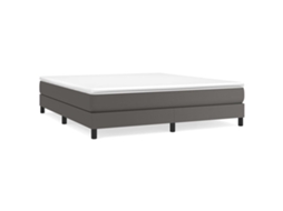 Box Spring Bed Frame, Box Spring Bed Frames Vidaxl Cinzeto Couro Artificial (160 X 200 Cm)