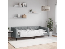 Vidaxl Sofá-cama 90x200 Cm Tecido Cinzento-claro
