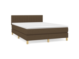 Box Spring Bed, Box Spring Beds Vidaxl Marrom Tecido (140 X 200 Cm)