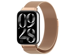 Bracelete para Xiaomi Smart Band 9 Pro / 8 Pro em malha de aço com fecho magnético ouro rosa XIAOMOYU