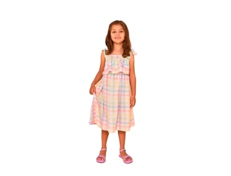 Vestido De Mulher Mundo Coala Alças Ajustáveis Laço Multicor (2)