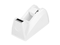 Suporte de fita adesiva de mesa ajustável, cortador de fita transparente para casa e escritório, branco