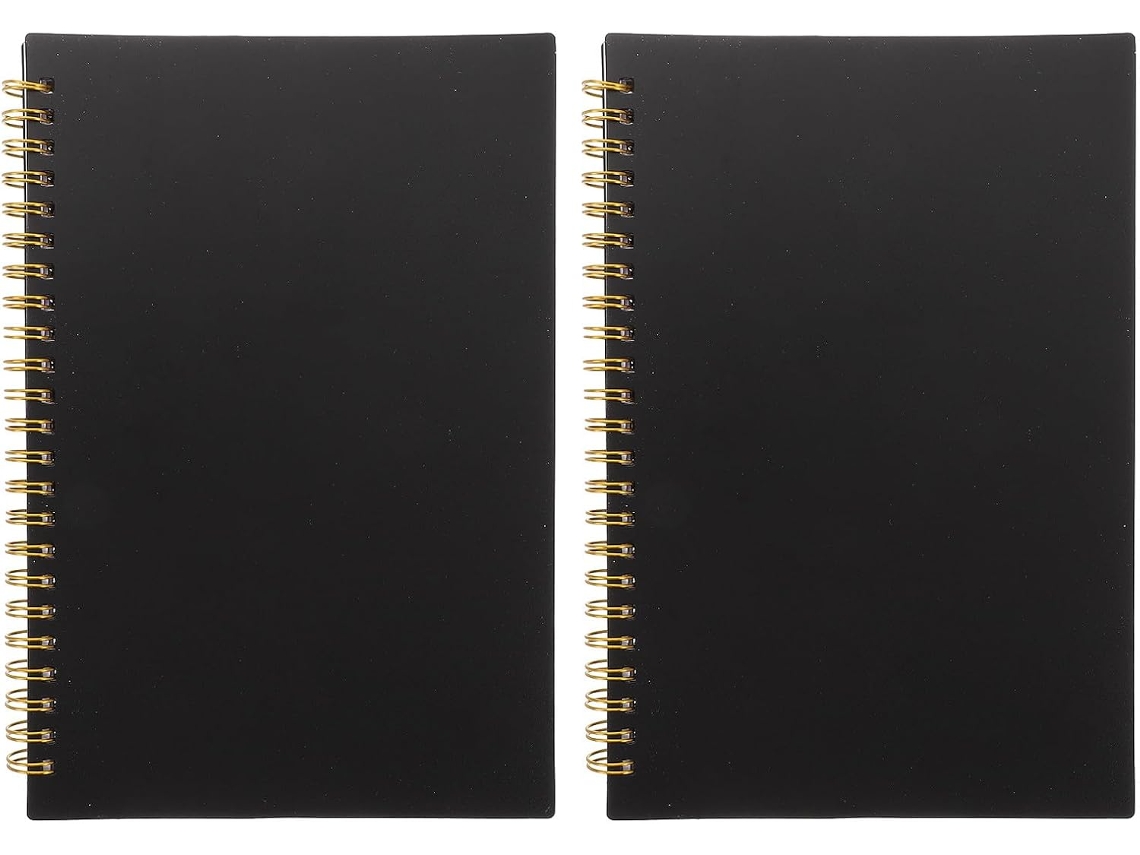 Caderno Preto Em Com Grades Verticais E Horizontais, 60 Folhas, Ideal Para Contabilidade, Livros Contábeis,