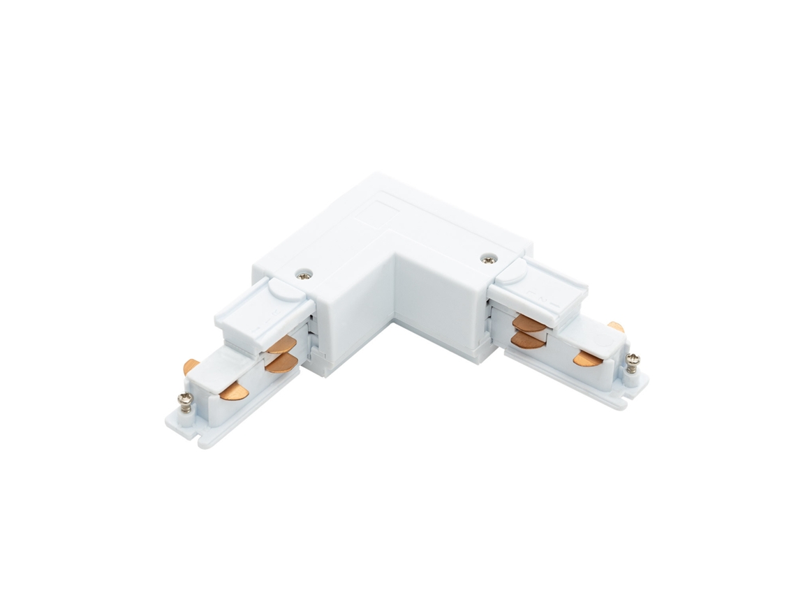 Conector Left Side Tipo L Para Carril Trifásico Dali Branco