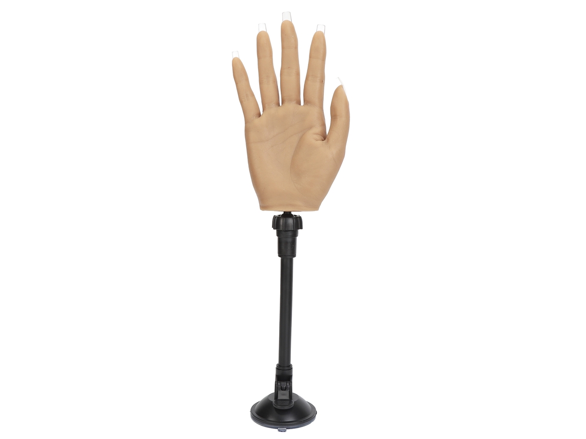 Mão De Treinamento Para Prática De Unhas (flexível De Silicone, Com Suporte) Eoocoo