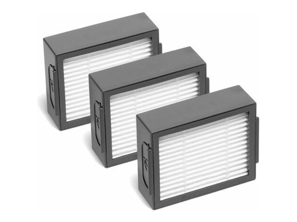 Embalagem De 3 Cartuchos De Filtro Compatíveis Com Os Aspiradores Robotizados Irobot Das Séries I7, J7, E5, E6 E I3.