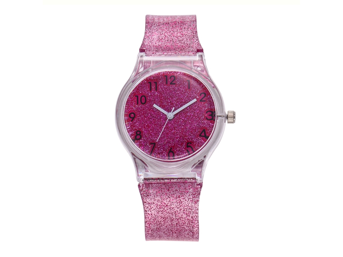 Relógio de pulso para estudantes adolescentes com pulseira de silicone e movimento de quartzo.