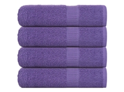 Vidaxl Toalhas De Banho Frogn 4 Pcs 70x140 Cm 360 G/m² Roxo