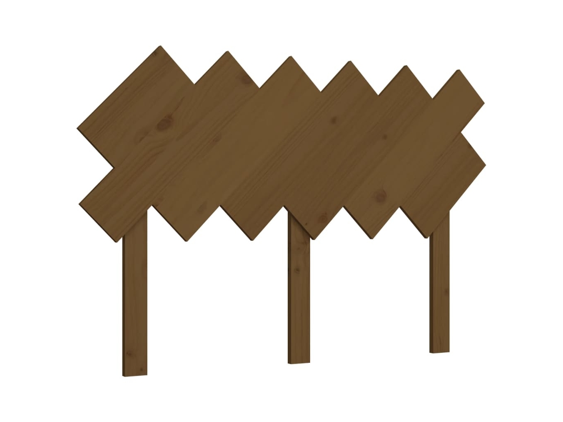 Cabeceira de Cama Pinho Maciço Castanho Mel MAISON EXCLUSIVE 122,5x3x80,5 cm