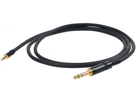 Cabo de Áudio PROEL (Jack 3.5mm - Jack 6.3mm - 1.5 m - Preto)