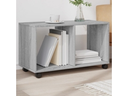 Vidaxl Móvel Com Rodas 72x33x42,5 Cm Derivados De Madeira Cinza Sonoma