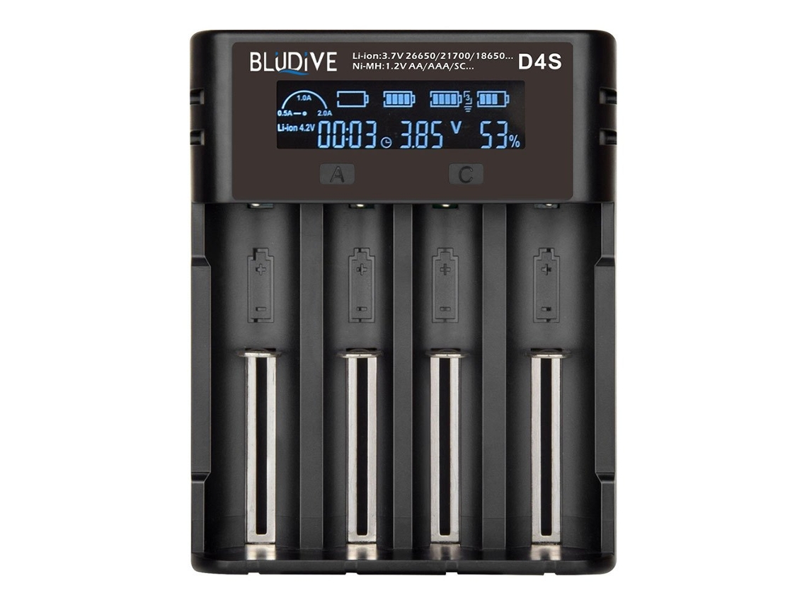 Lithium Multicharger D4S 4 Células e Lcd Prateadosperas