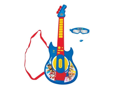 Instrumento Musical LEXIBOOK Paw Patrol Patrulha Pata Guitarra Eletrônica Luminosa Óculos com Microfone (Idade Mínima Recomendada: 3 anos)