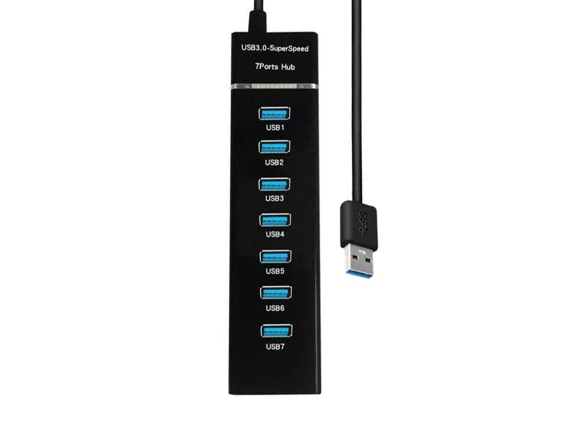 7 Portas Hub Usb 3.0 Adaptador de Alta Velocidade Multi Splitter Desktop Laptop Hub Tomada ALLINLESS